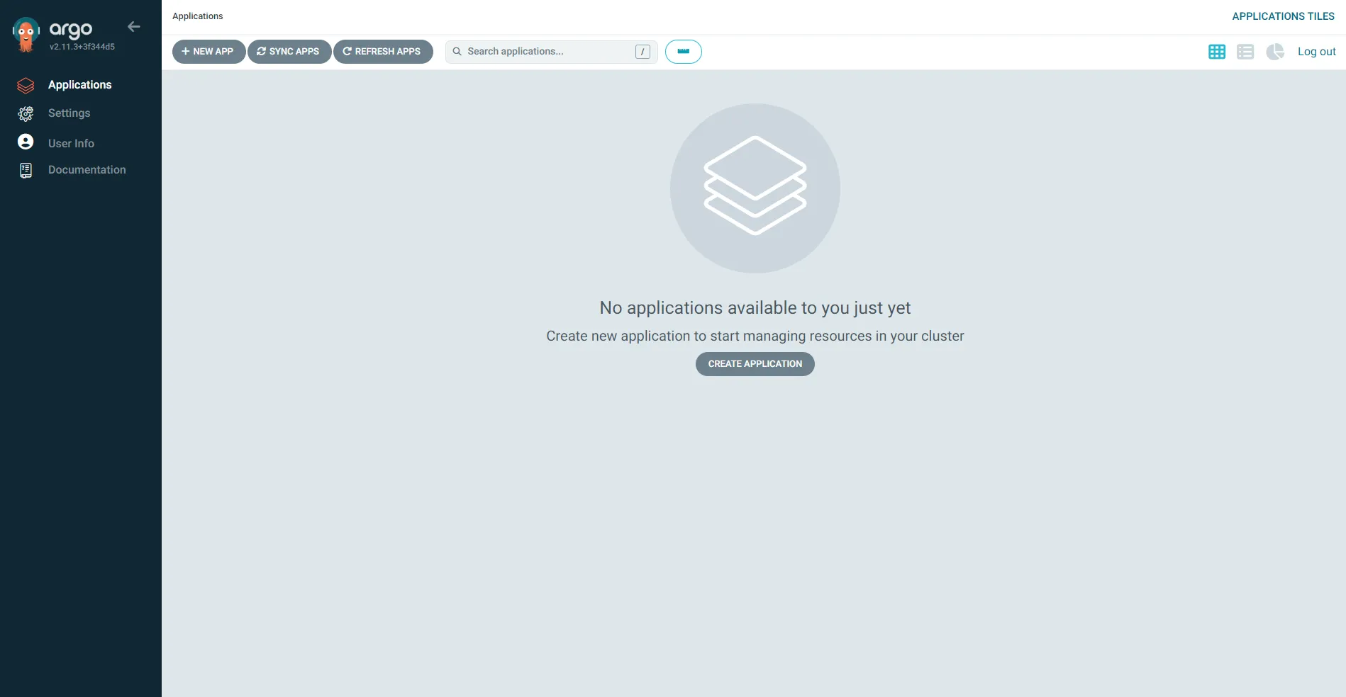 Argo CD UI Dashboard